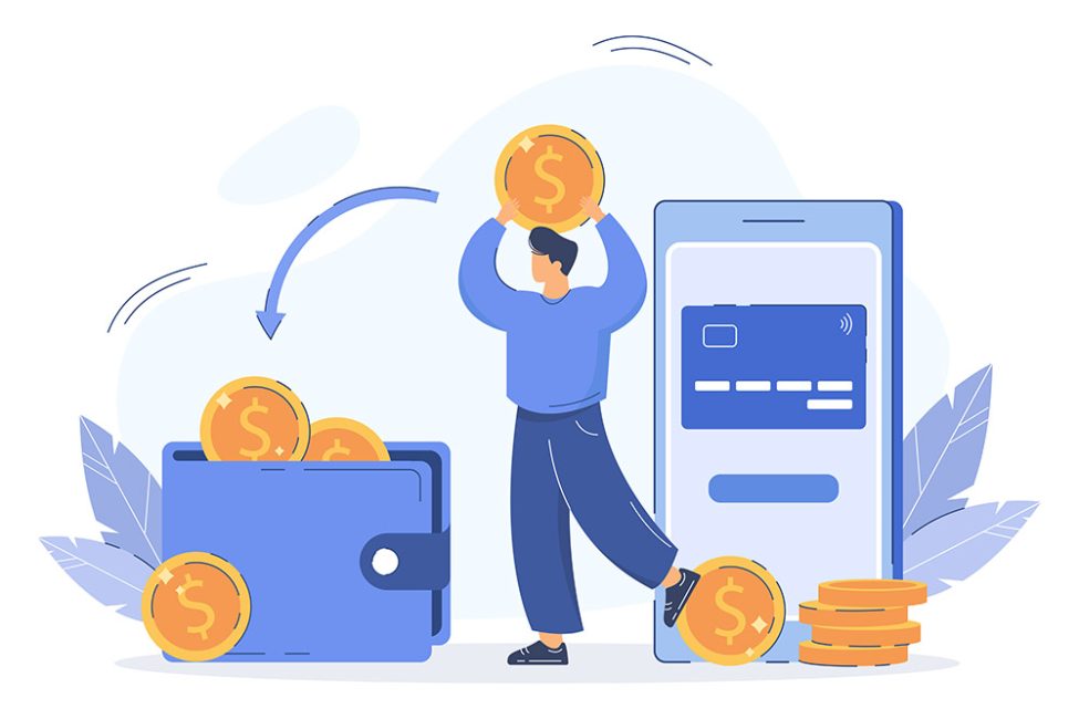 Man paying online and receiving cashback to wallet Mybizlelive Technologies has become an affordable web developer and digital marketing solution provider in Qatar and UAE